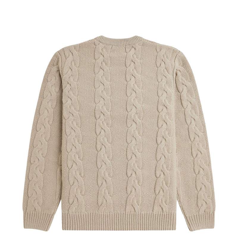 CHUNKY CABLE KNIT JUMPER WARM OAT