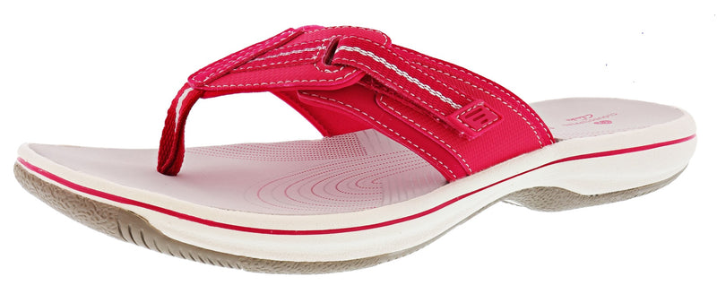pink flip flop with white sole