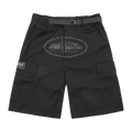 Corteiz Alcatraz Cargo Shorts 'Triple Black' - Side Kicks