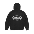 Corteiz Alcatraz Heavy Knit Zip Hoodie Black