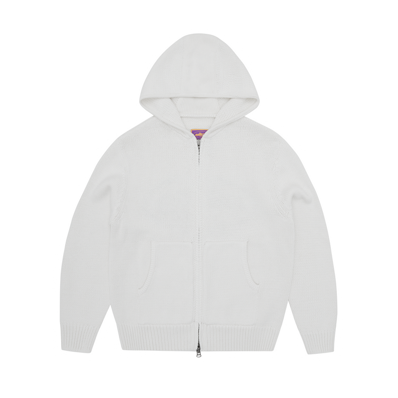 Corteiz Alcatraz Heavy Knit Zip Hoodie natural