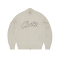 Corteiz Allstarz Knit Zip Up Bone