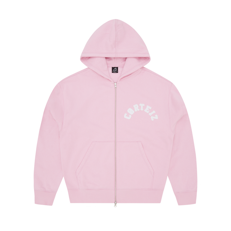 Corteiz Colly Arch Zip Hoodie Pink