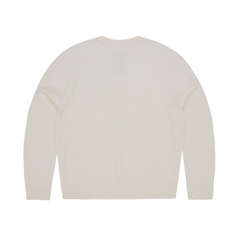 Corteiz Crochet Applique Knit Crew Off White