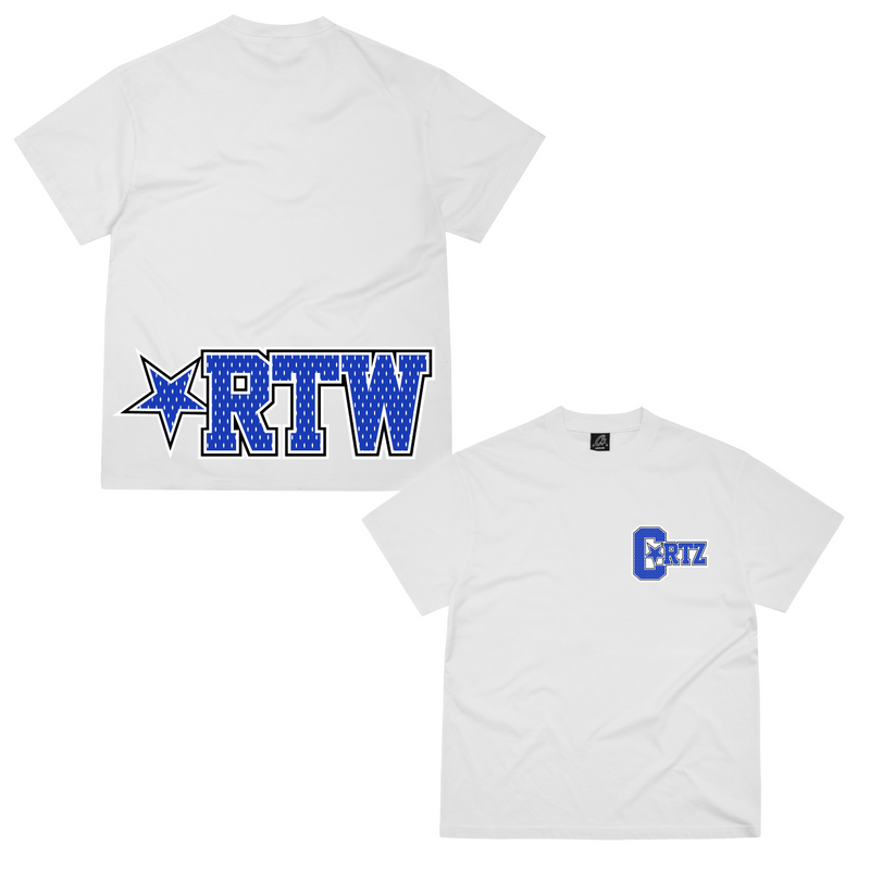 Corteiz Crtz Star Mesh Tee - white/blue