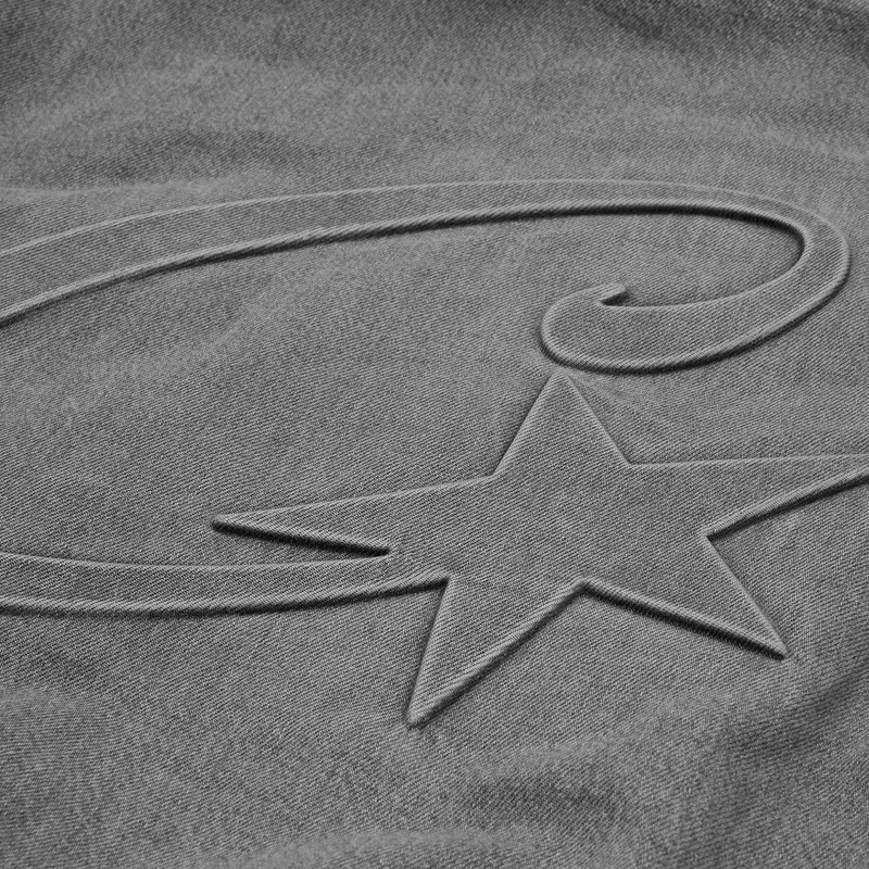 Corteiz Embossed C-star Denim Work Jacket Grey
