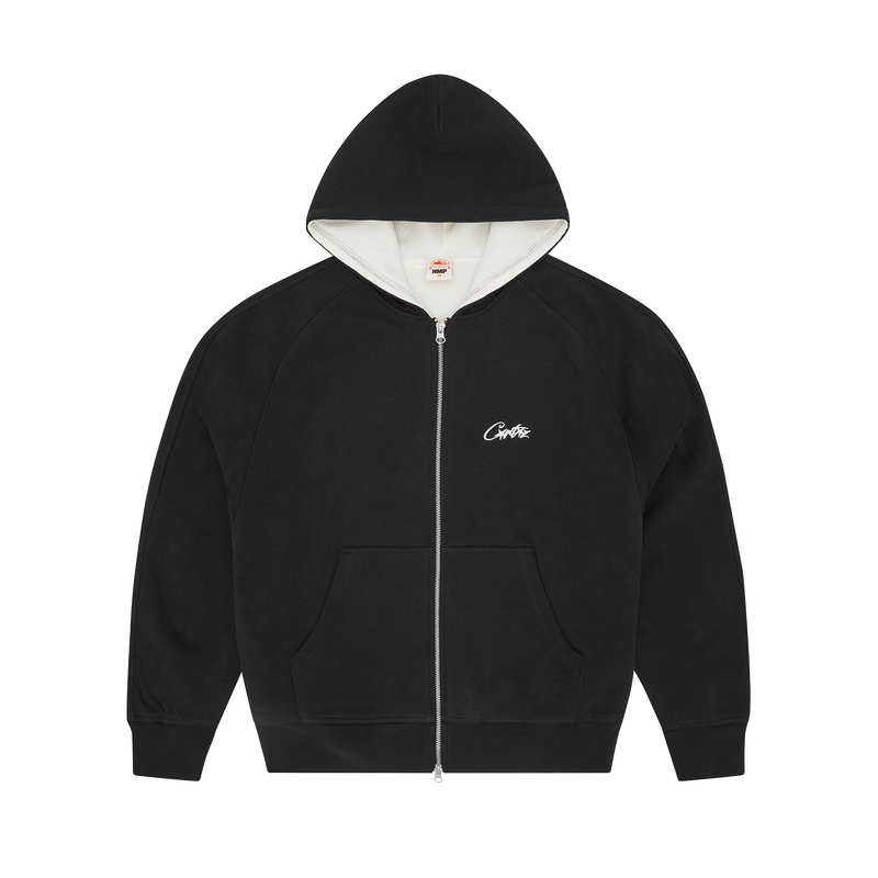 Corteiz HMP Thermal Zip Hoodie Black