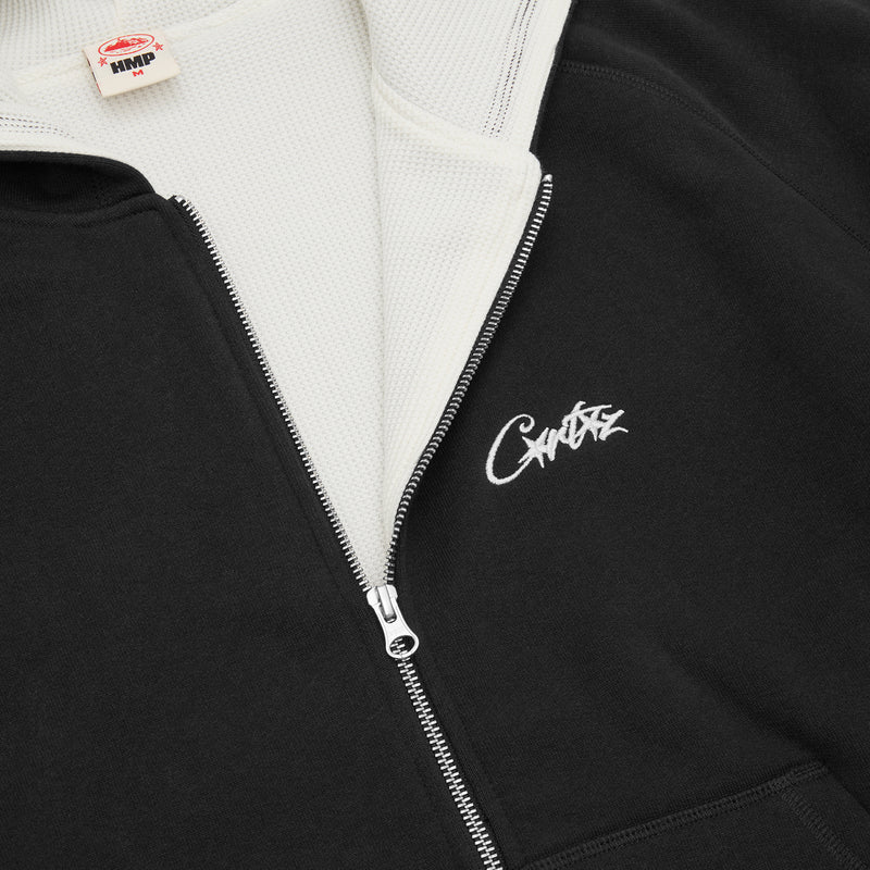 Corteiz HMP Thermal Zip Hoodie Black