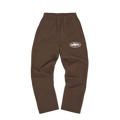 Corteiz Island Puff Print Open Hem Pant Brown