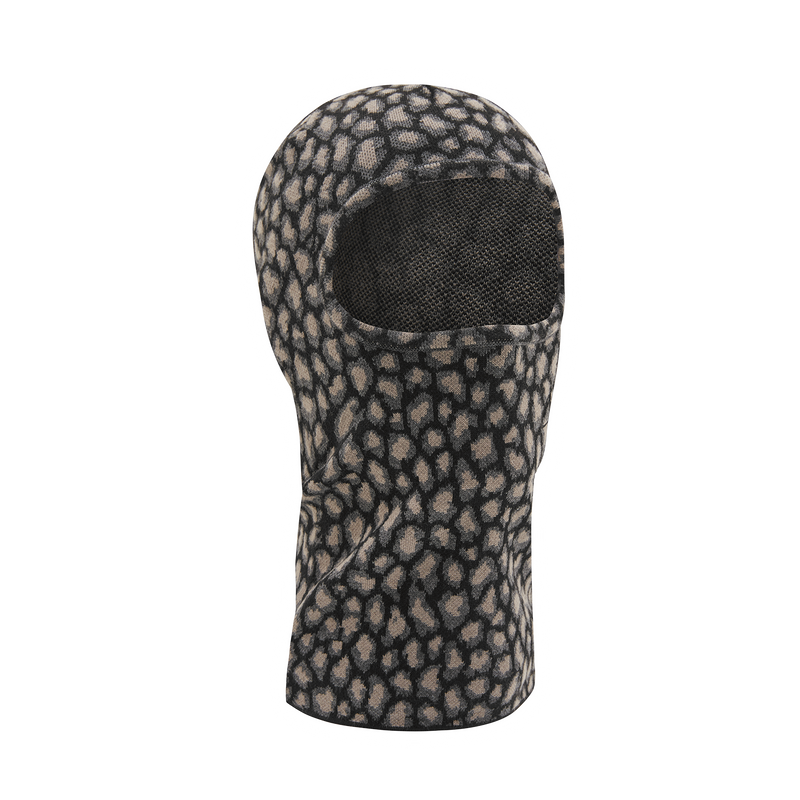 Corteiz Leopard Jacquard Knit Balaclava Black