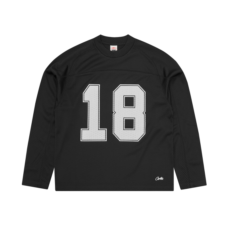 Corteiz LS HMP Mesh Panel Jersey Black