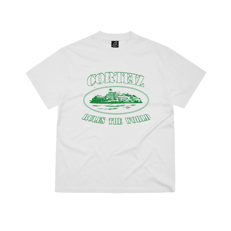 Corteiz OG Alcatraz Tee - white/green