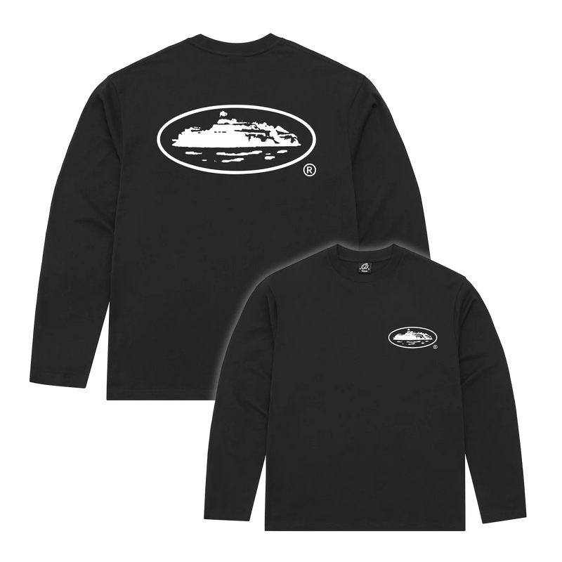 Corteiz OG Island Longsleeve Tee Black