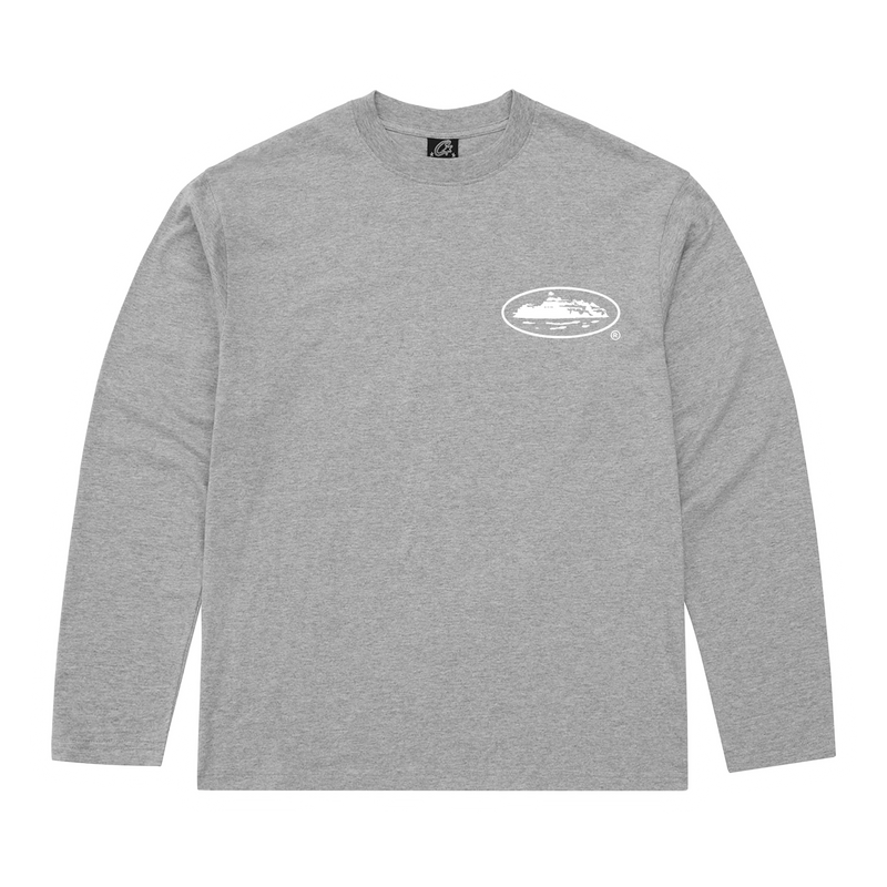 Corteiz OG Island Longsleeve Tee Grey
