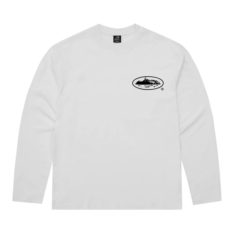 Corteiz OG Island Longsleeve Tee White