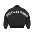 Corteiz Olde English Quilted Bomber Jacket - black