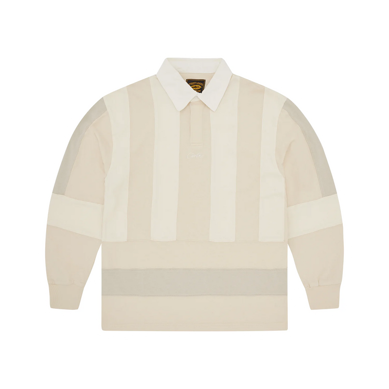 Corteiz Panel Strpez Rugby Shirt Cream