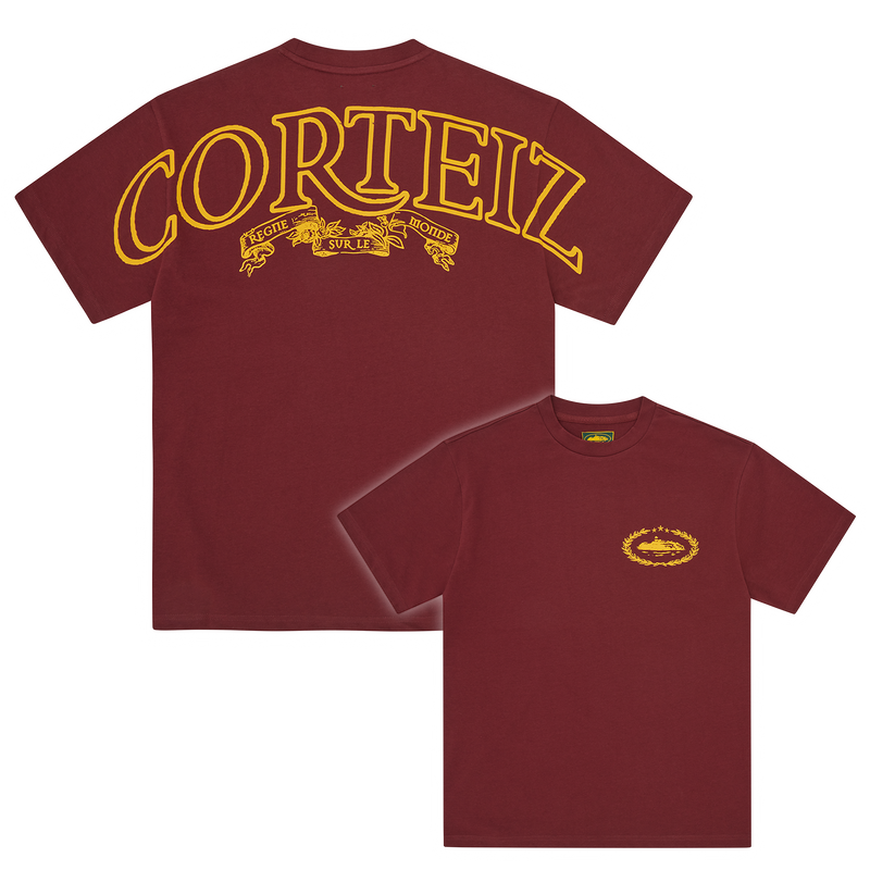 Corteiz Royale Heavyweight Tee Burgundy