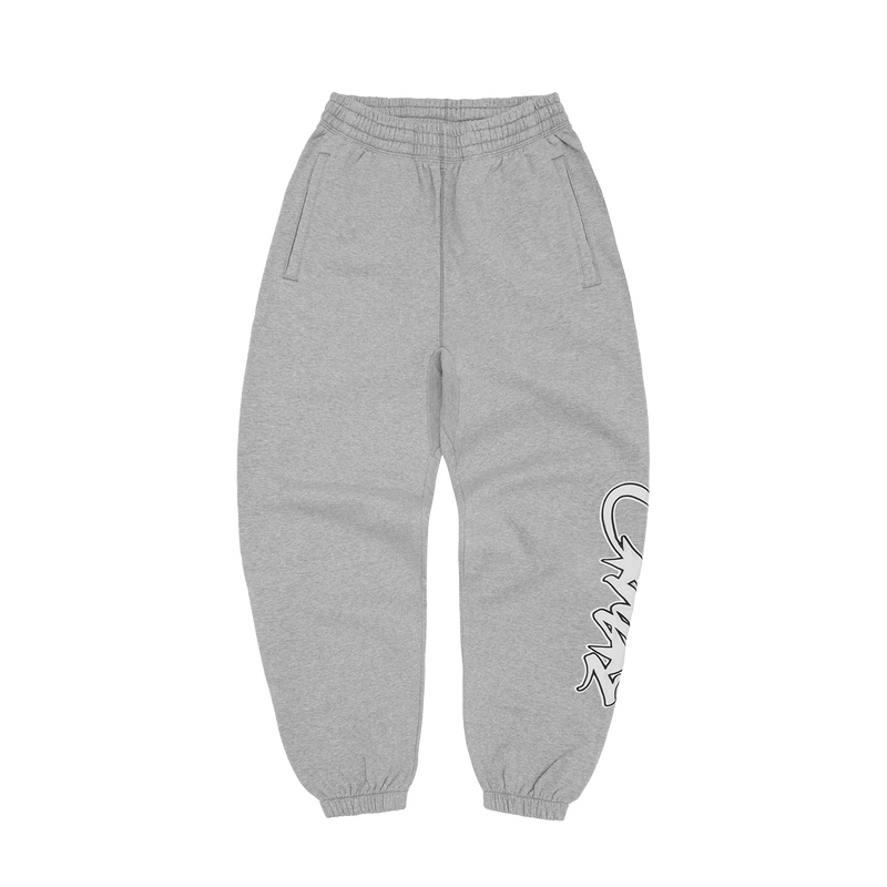 Corteiz Satin Allstarz Appliqué Bottoms Grey