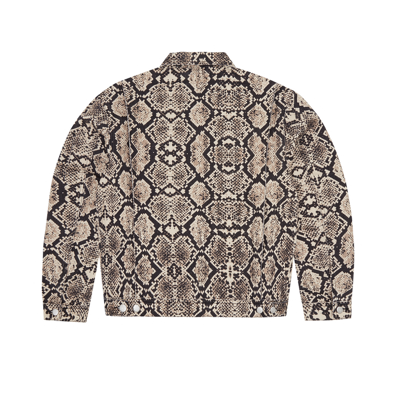 Corteiz Snakeskin Denim Workwear Jacket Black/Beige