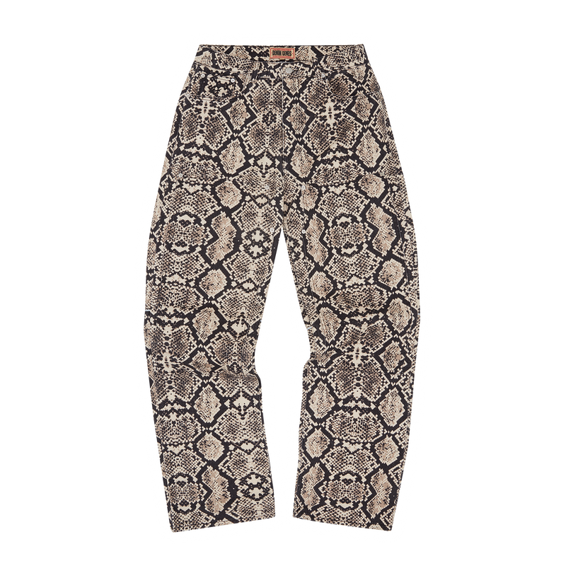 Corteiz Snakeskin Denim Workwear Pant Black/Beige