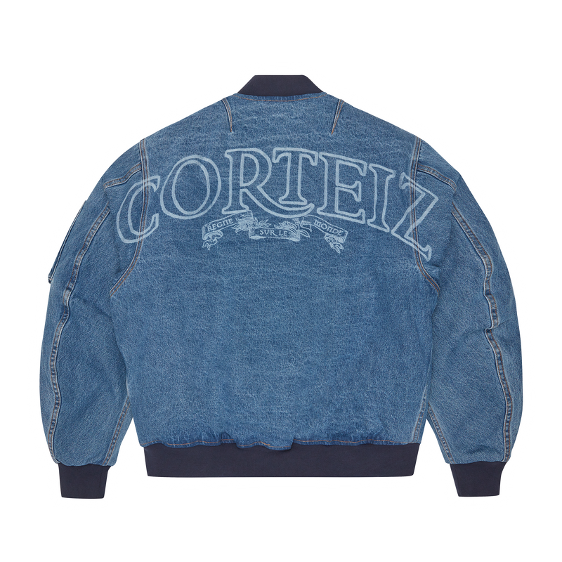 Corteiz Superior Royale Denim Bomber Washed Blue