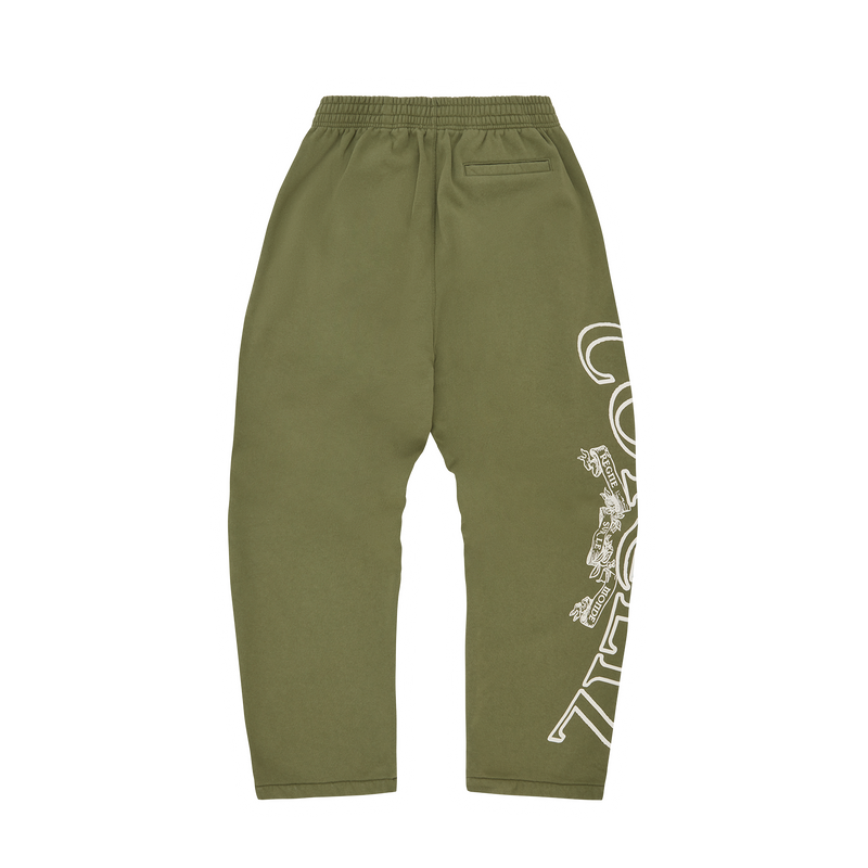 Corteiz Superior Royale Open Hem Pant - olive