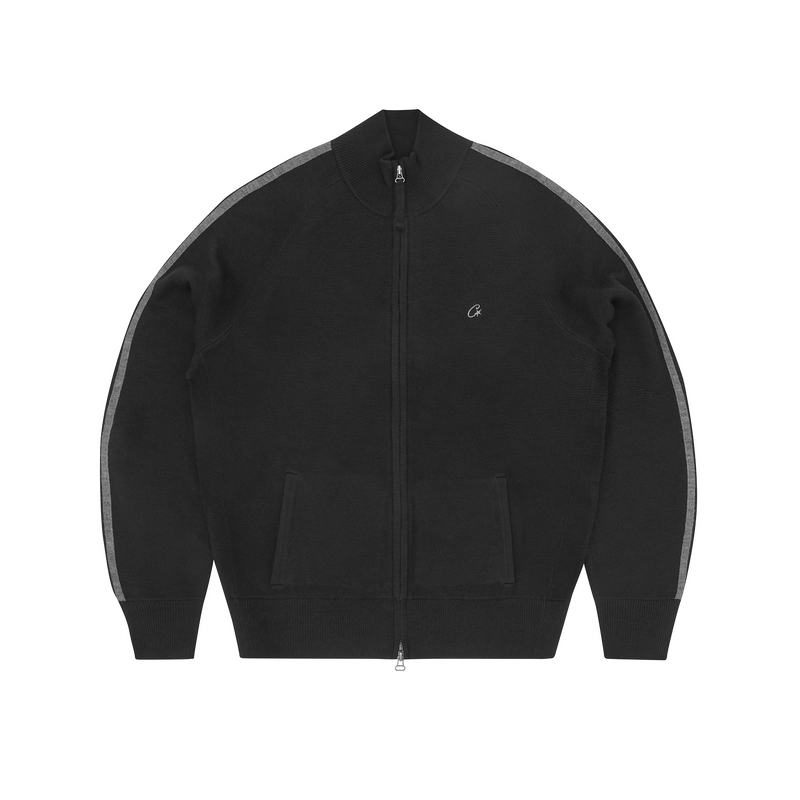 Corteiz VVS Knit Zip Up Black/Grey