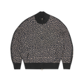 Corteiz VVS Leopard Jacquard Knit Zip Up Black