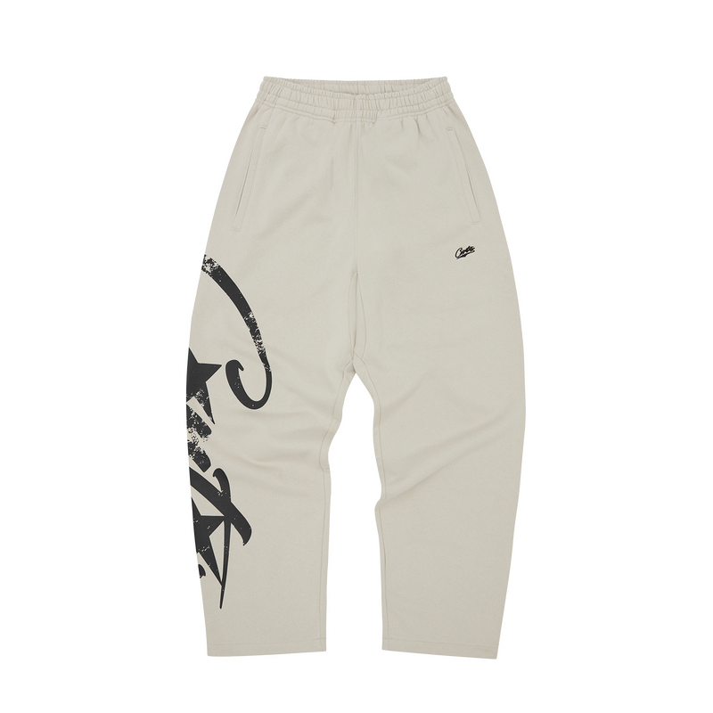 Corteiz Woosh Open Hem Sweatpants Bone