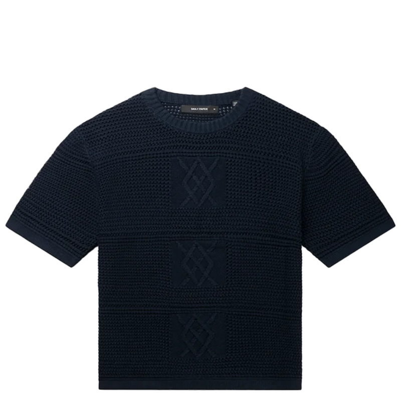 CROCHET T-SHIRT MARITIME BLUE