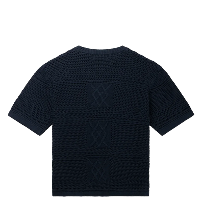 CROCHET T-SHIRT MARITIME BLUE