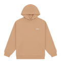 CURSIVE SMALL LOGO HOODIE HAZELNUT