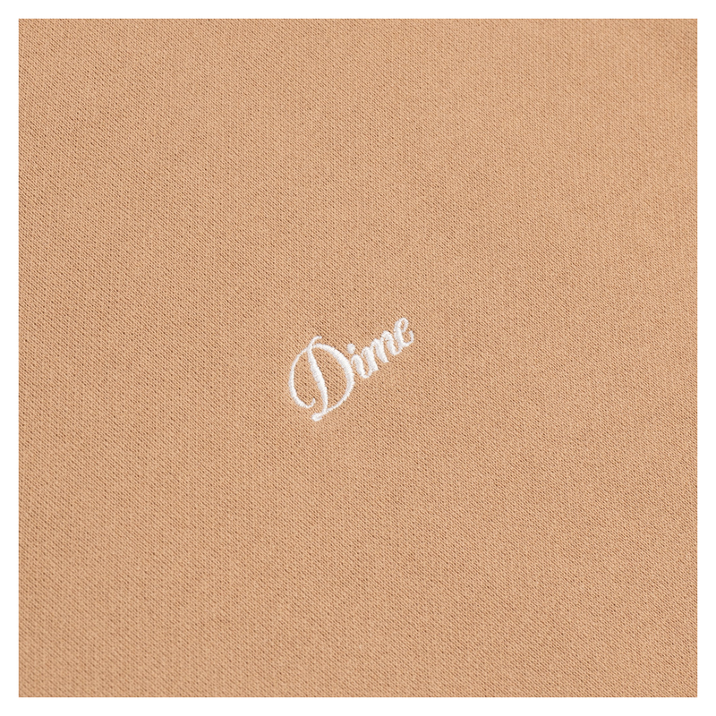 CURSIVE SMALL LOGO HOODIE HAZELNUT