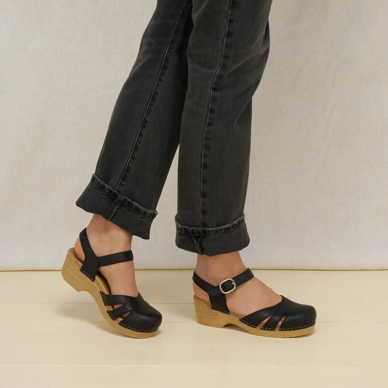 DANSKO MARGRETA MARY JANE CLOG - BLACK