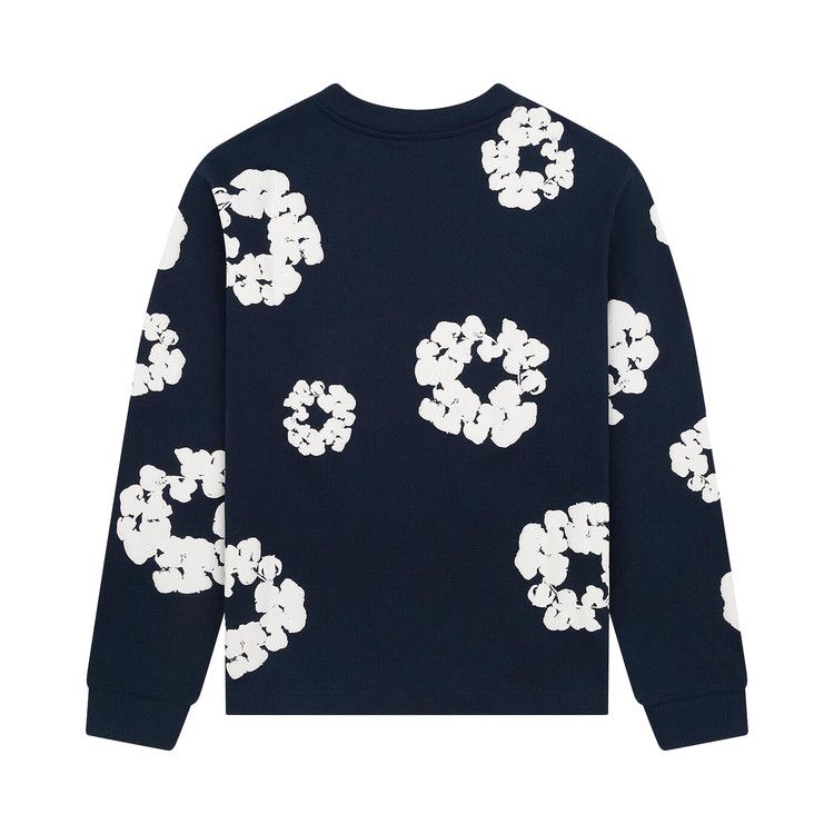 Denim Tears Long-Sleeve Wreath Tee 'Navy'