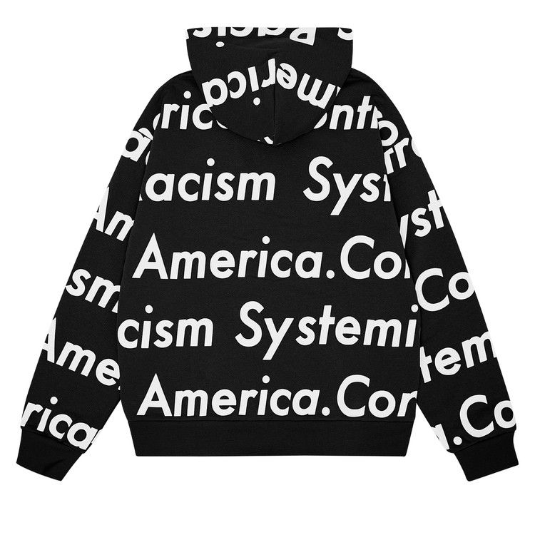 Denim Tears x Arthur Jafa Systemic Racism Controls America Zip Up Hoodie 'Black'