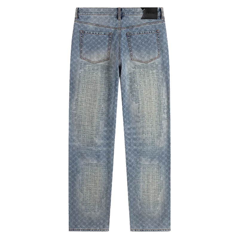 DESTROYED AMBA JEANS BLUE