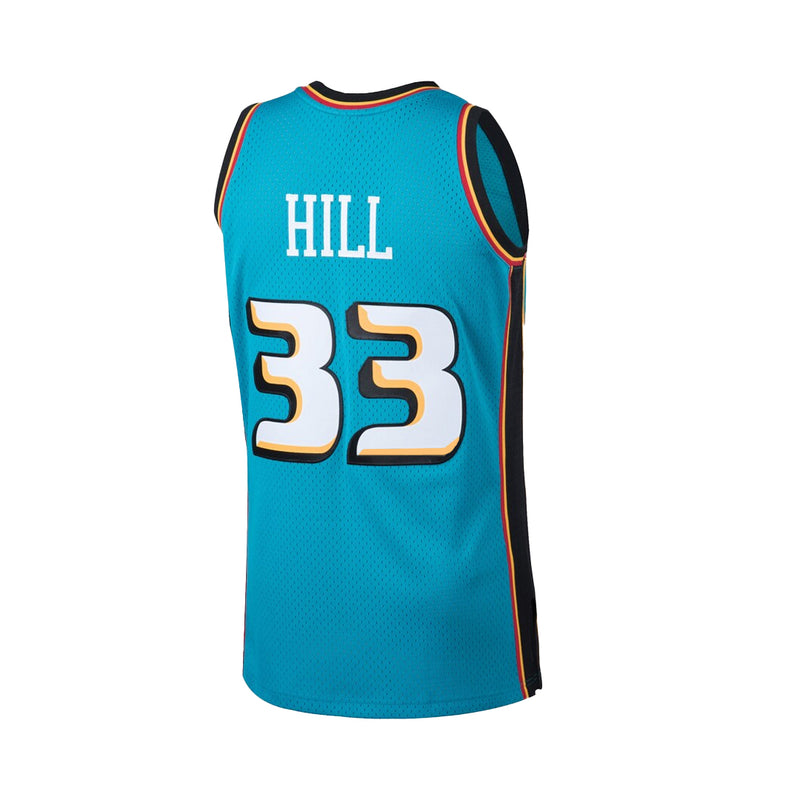 DETROIT PISTONS GRANT HILL #33 TEAL SWINGMAN JERSEY
