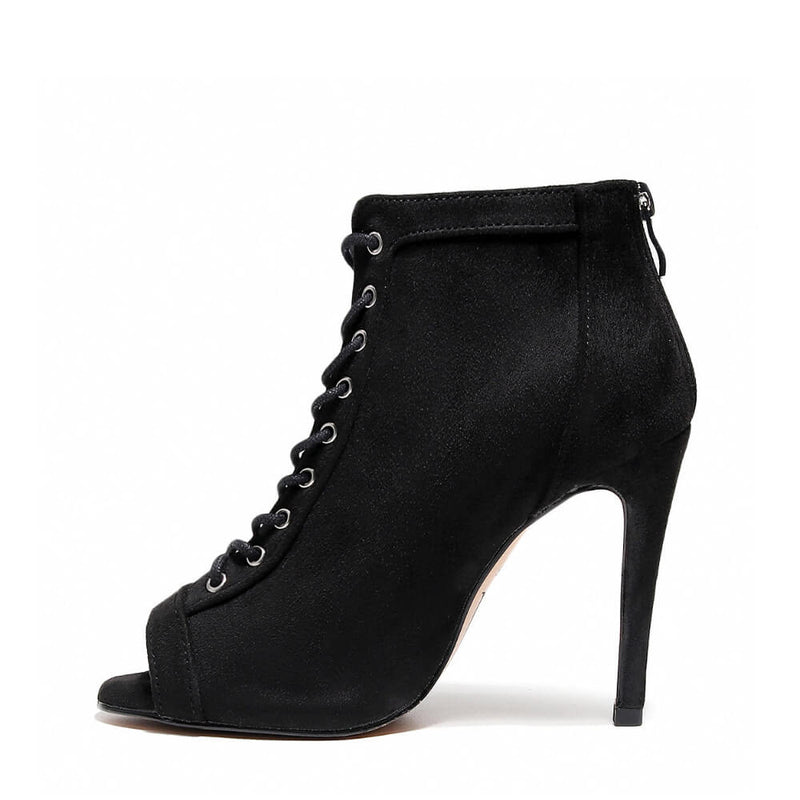 Dilynn - Black Vegan Suede - Suede Sole