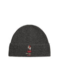DOG EMBROIDERED RIB KNIT BEANIE