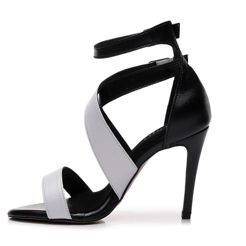Dos Lados - Black and White Vegan Leather - Street Sole