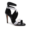 Dos Lados - Black and White Vegan Leather - Suede Sole - Dance Floor Only
