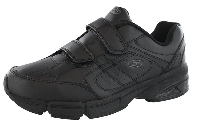 Dr. Scholls Mens Omega Hoop and Loop Tennis Shoes for Elderly Wide Width