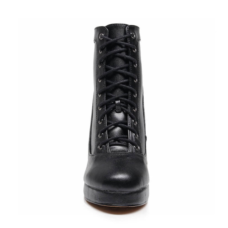 Elliray - Black Vegan Leather - Street Sole