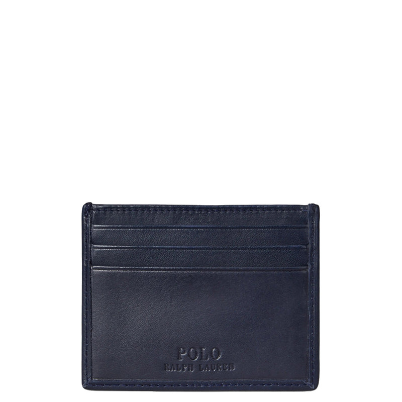 EMBROIDERED BEAR LEATHER CARD HOLDER