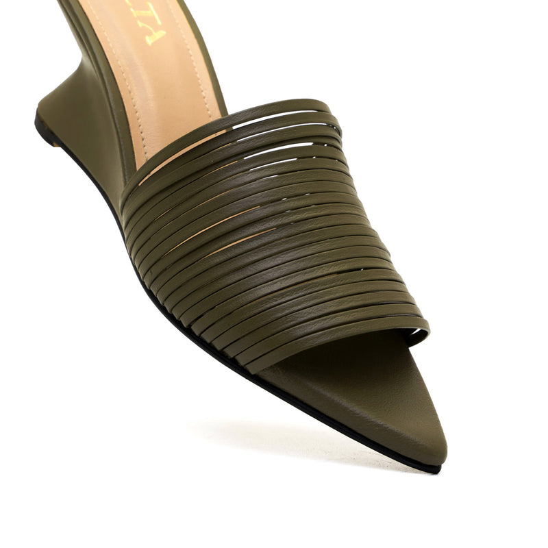 EMILIA OLIVE HEELS