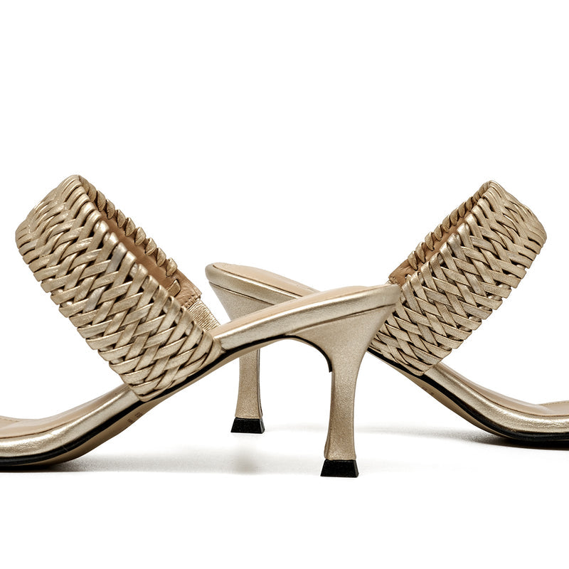 ETTA CRAFT GOLD HEELS