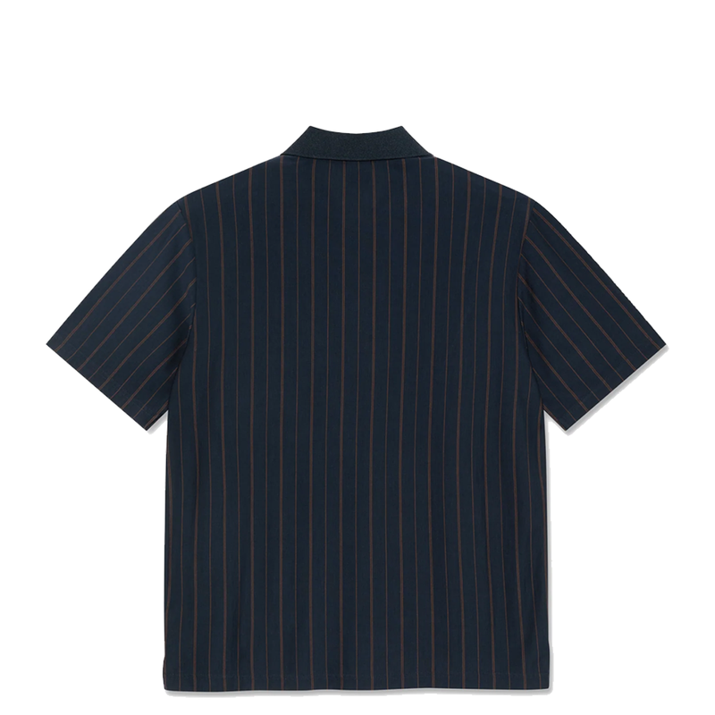 FANCY POLO SHIRT NAVY / BROWN