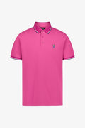 Fuschia Tip Pique Polo